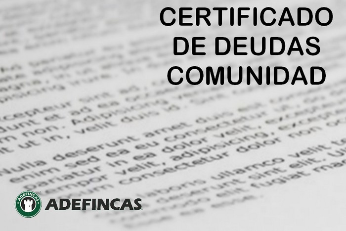 El Certificado de Deudas es el documento que redacta quien ejerce las funciones de Secretario de la Comunidad